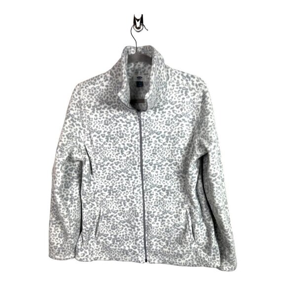 Old navy animal print zip up fleece - Picture 1 of 9